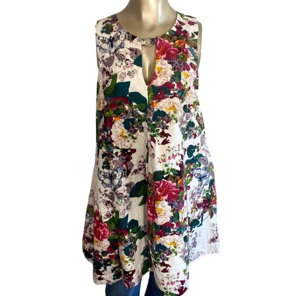 UMGEE USA Dress Women Small Floral Butterfly Babydoll Mini Boho Fairy Cottage - Picture 1 of 9